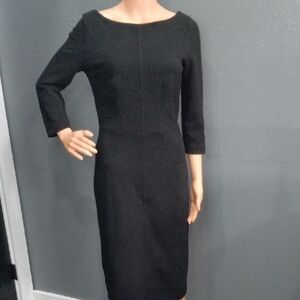 Boden Aurelia Ottoman Elegant Black  Dress Knee Leght Size 4